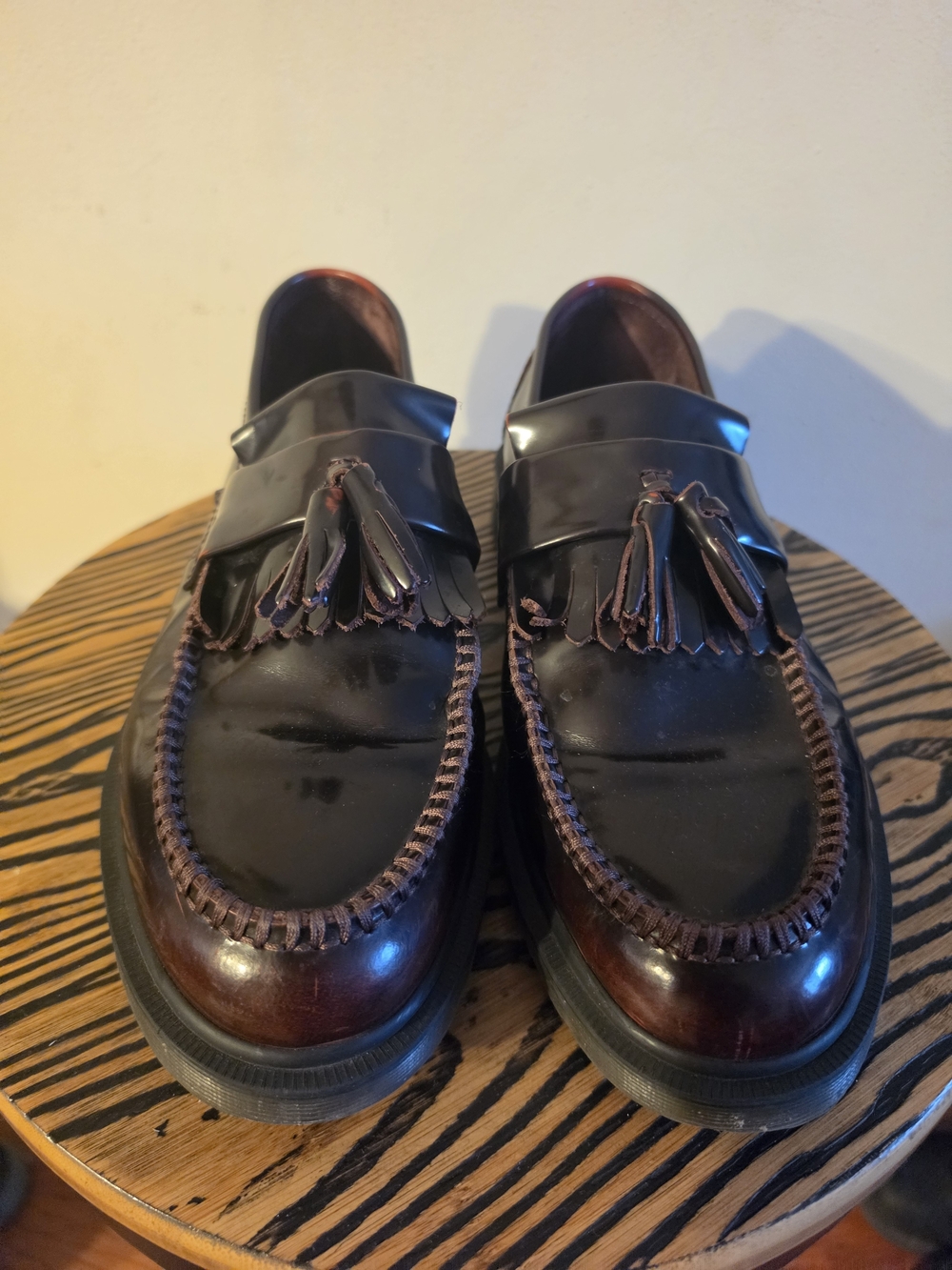 Dr. Martens Men's Tassel Loafers in Brown and Black